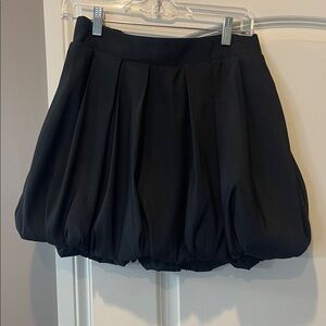 a new day Elegant Black Bubble Mini Skirt